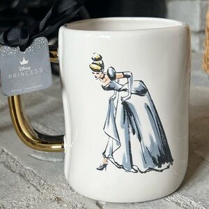 Rae Dunn + Disney Princess Cinderella Mug with Gold Handle “A Dream Is A Wish”
